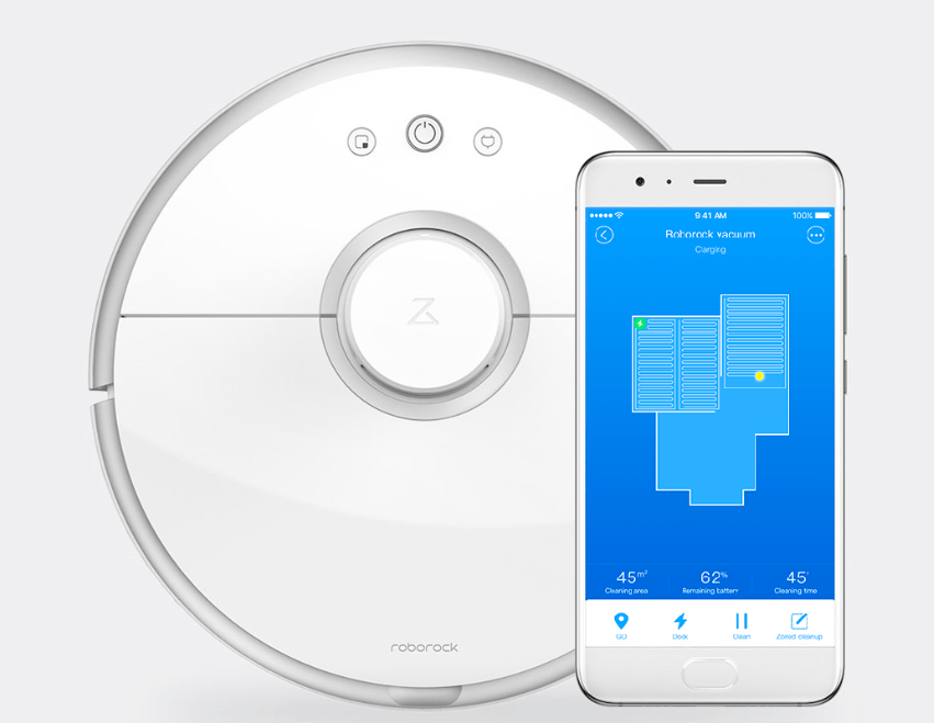 Refurbished Roborock S50 Robot Vacuum Cleaner White On Sale