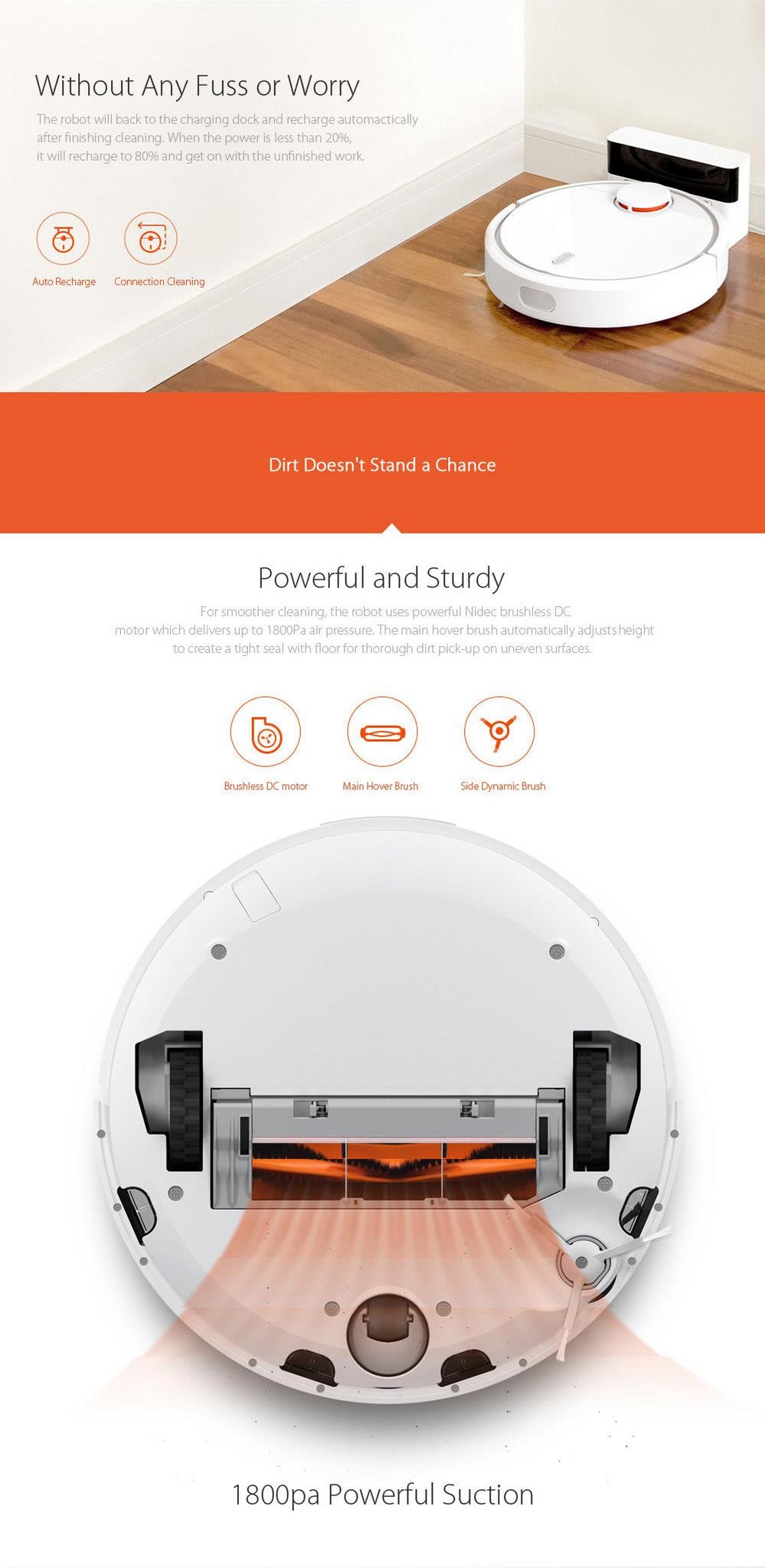Refurbished Xiaomi Robot Vacuum V1 White
