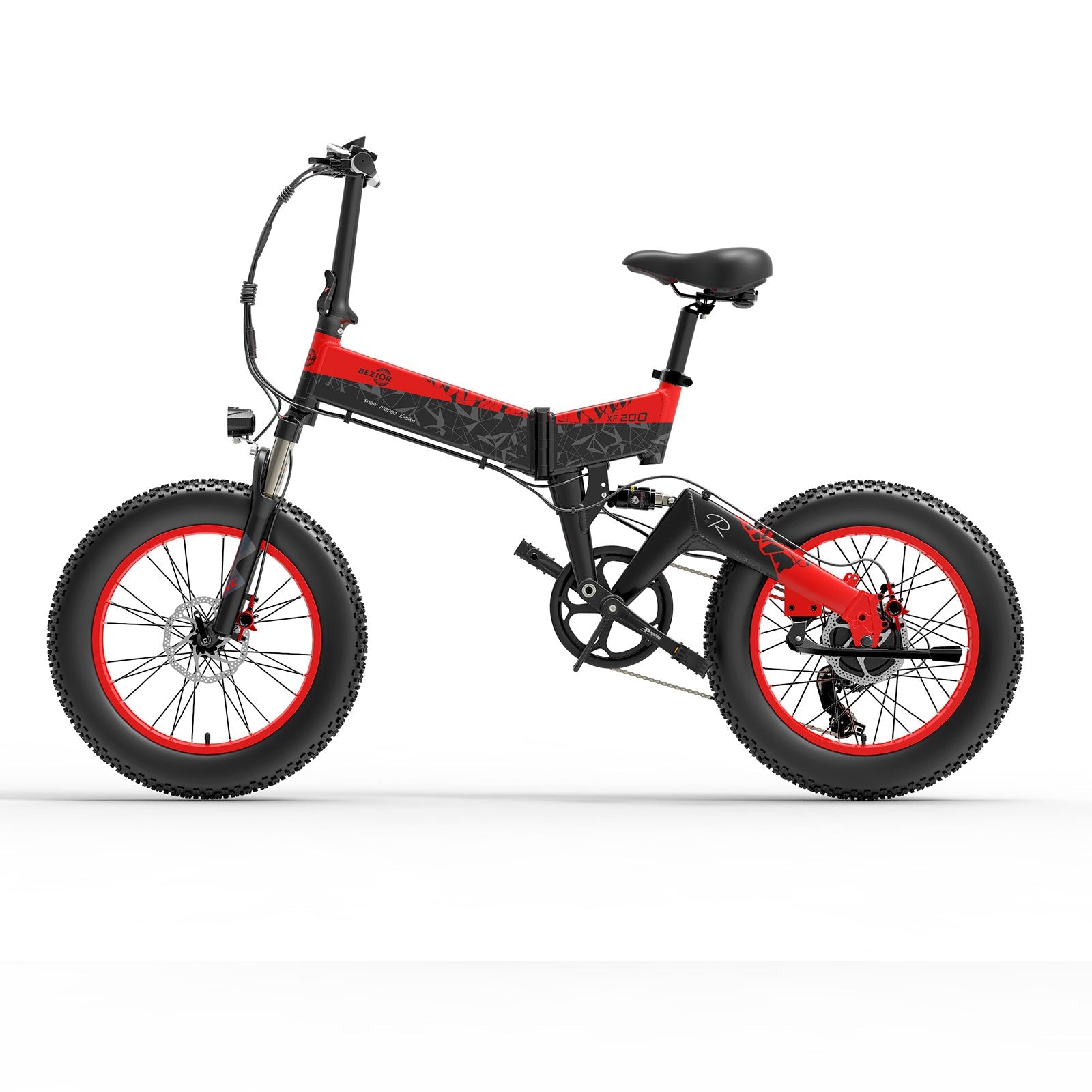 Bezior XF200 Electric Mountain Bike Foldable Power Assist E-bike 130km Mileage