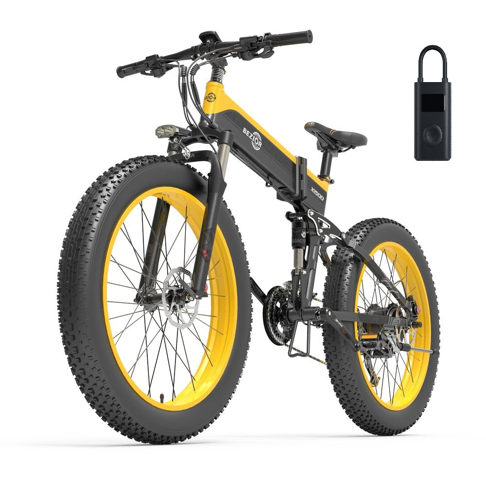 Bezior X1500 Electric Folding Bike Mountain Speed 25km/h Range 100km