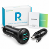 RAVPower Turbo 40W 2 Port Car Charger Black Free UK Postage