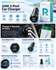 RAVPower Prime 24W 2-Port Car Charger Free UK Postage