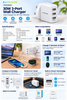 RAVPower Prime 30W 3-Port Wall Charger White UK Plug