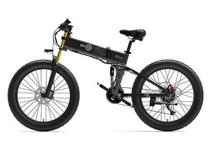 Bezior X Plus Electric Mountain Foldable Bike 130KM Range 1500w Motor 25kmh Speed