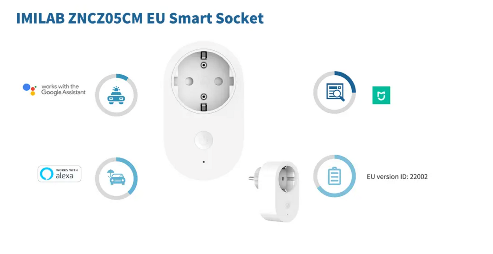 XIAOMI MIJIA Smart Plug APP Remote Control Works with Google assistant Alexa 50% OFF